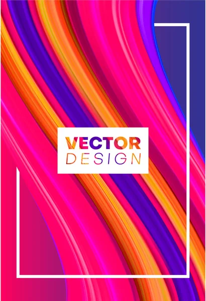 Çerçeve ve renkli fırça darbesi de ile Yaratıcı soyut poster