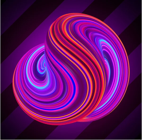 Fond violet abstrait avec design néon au néon coloré — Image vectorielle