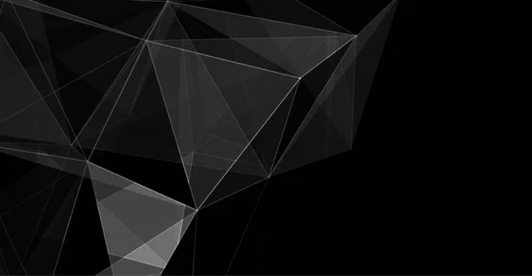 Fondo abstracto negro con patrón geométrico . — Archivo Imágenes Vectoriales