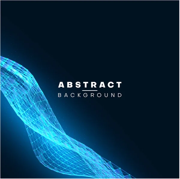 Mavi soyut neon dijital ağ deseni ile arka plan.