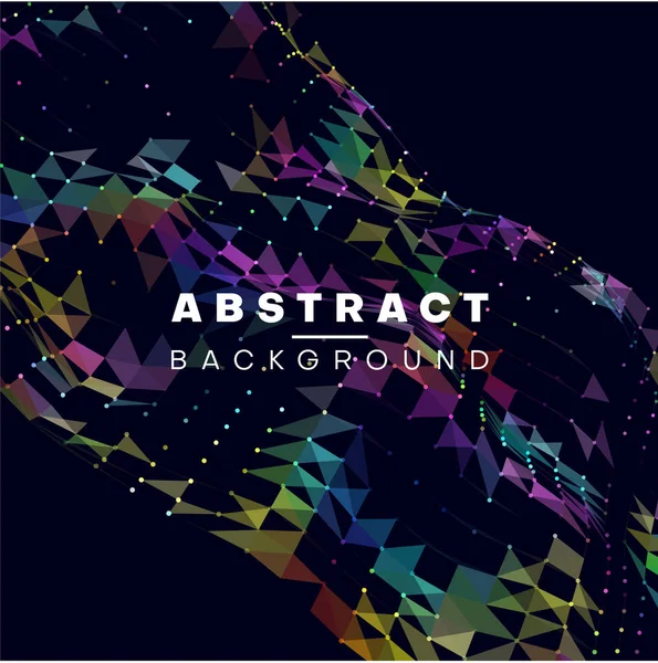 Black abstract background with colorful digital mosaic geometric