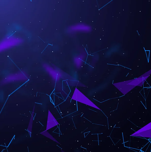 Абстрактный фиолетовый фон с футуристическим геометрическим рисунком . Лицензионные Стоковые Иллюстрации