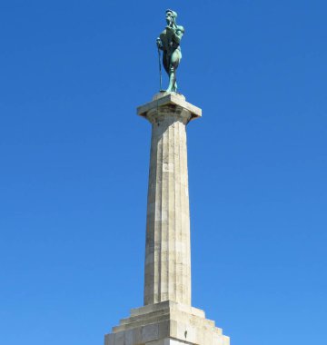 Victor anıt Kalemegdan kale Belgrad, Sırbistan.                               