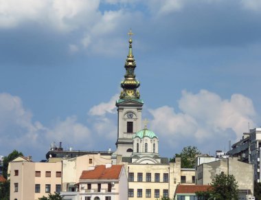 Belgrad theport acargoporton thesavariver inbelgrade, Sırbistan var. Katedral kilise St. Michael Archangel içinde belgili tanımlık geçmiş.