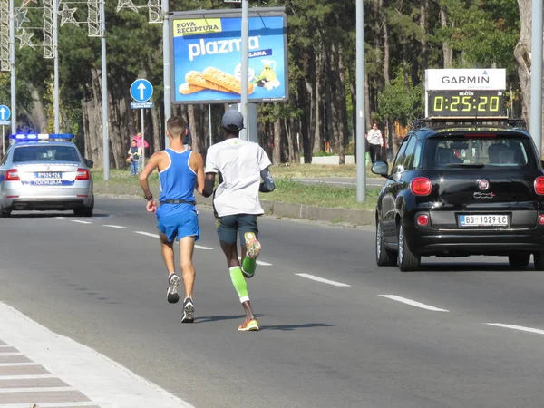 Belgrado Servië September 2018 2De Belgrado Halve Marathon Lopers Uit — Stockfoto