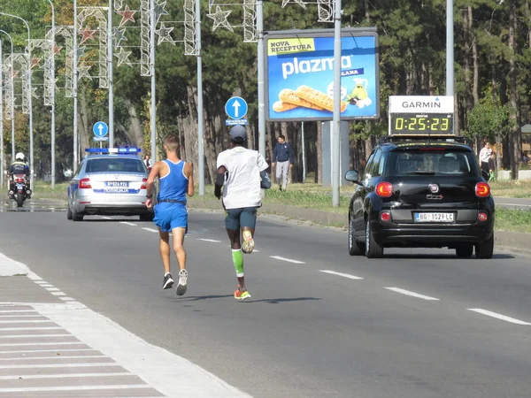 Belgrado Servië September 2018 2De Belgrado Halve Marathon Lopers Uit — Stockfoto