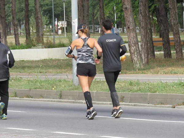 Belgrado Servië September 2018 2De Belgrado Halve Marathon Lopers Uit — Stockfoto