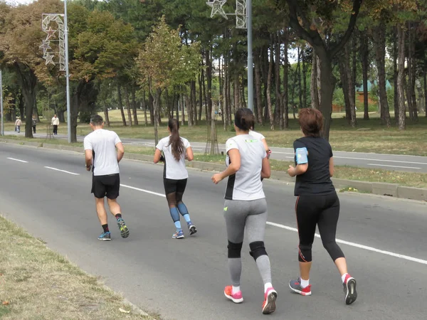 Belgrade Serbia September 2018 2Nd Belgrade Half Marathon Runners Many — Stock Photo, Image