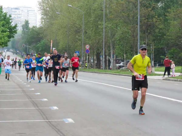 Belgrade Serbia April 2019 32Nd Belgrade Marathon Runners Many Countries — Stock Photo, Image