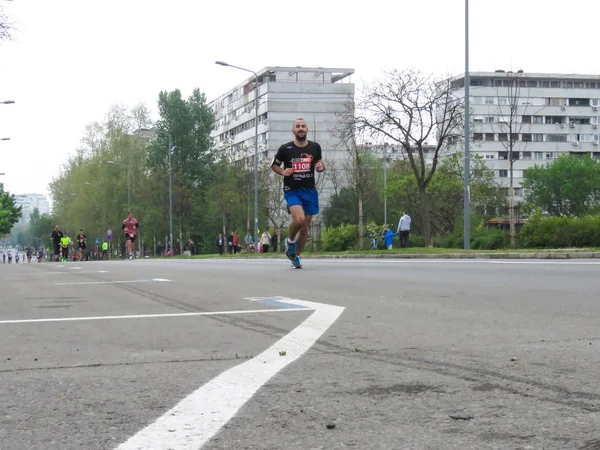 Belgrado Serbia Abril 2019 Maratón Belgrado Corredores Muchos Países Corriendo — Foto de Stock