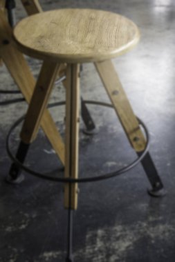 Çatı katı odası, hazır fotoğraf Vintage ahşap sandalye