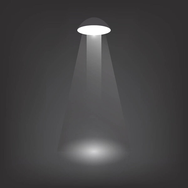 Created lamp light glow in the dark, stock vector