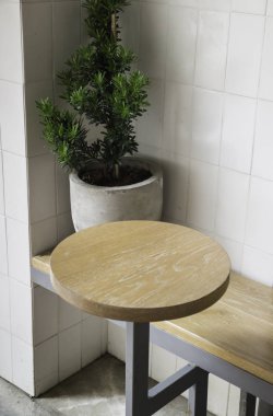 Cafe açık veranda yemek odası, hazır fotoğraf