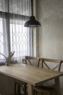 Klasik kafe iç ahşap, stok fotoğraf