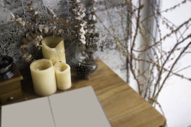 Vintage en az masa üstü kafede stok fotoğraf