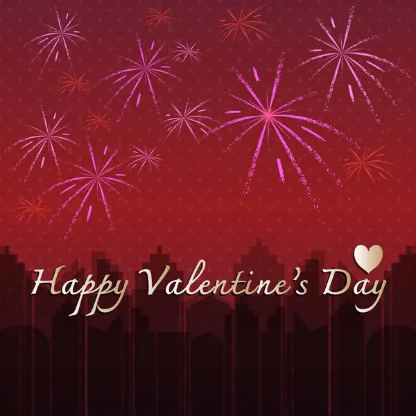 Oro Rojo Feliz Día San Valentín Fondo Vector Stock — Archivo Imágenes Vectoriales