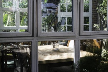 Dekorasyon oturma odası iç stil yeşil eko çevre wi