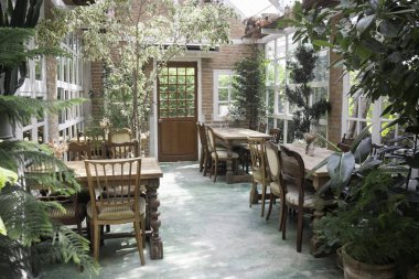 İç dekorasyon yeşil eko çevre tarzı