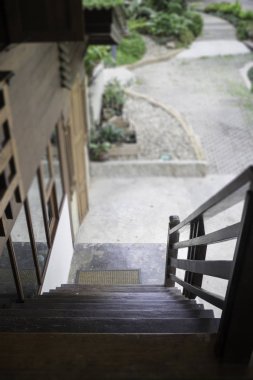 Güzel Tay vintage tarzı ev ve tropikal bahçe