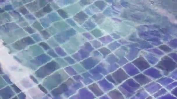 Swimming Pool Mosaic Tile Floor Stock Footage — Stock Video