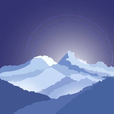 Güzel yüksek soğuk dağ arka plan oluşturdu