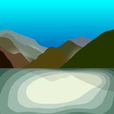 Güzel dağ çayırı yeşil manzara