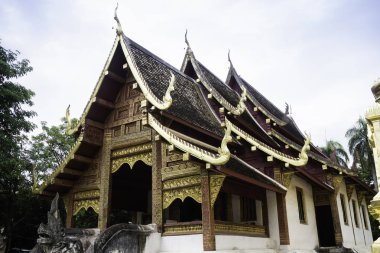 Wat Pra Singh güzel tapınak Chiang Mai, Tayland