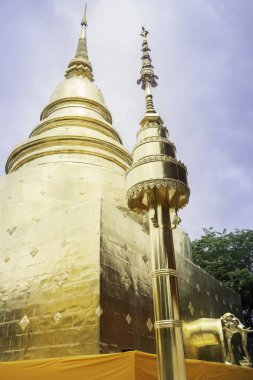 Wat Pra Singh güzel tapınak Chiang Mai, Tayland