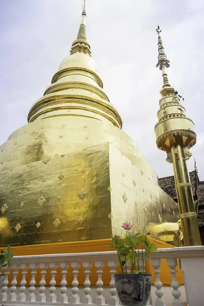 Wat Pra Singh belo templo em Chiang Mai, Tailândia — Fotografia de Stock