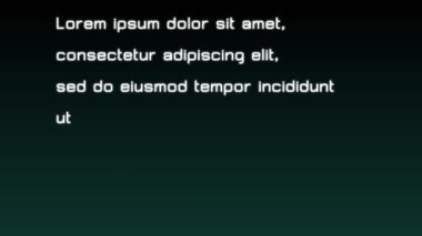 Dijital metin lorem ipsum izleme arkaplan animasyonu, hisse senedi hareketi