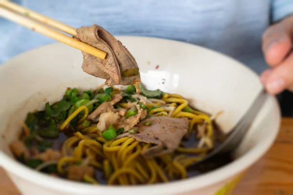 Local Thai Style Noodles Pork Soup Stock Photo — 스톡 사진