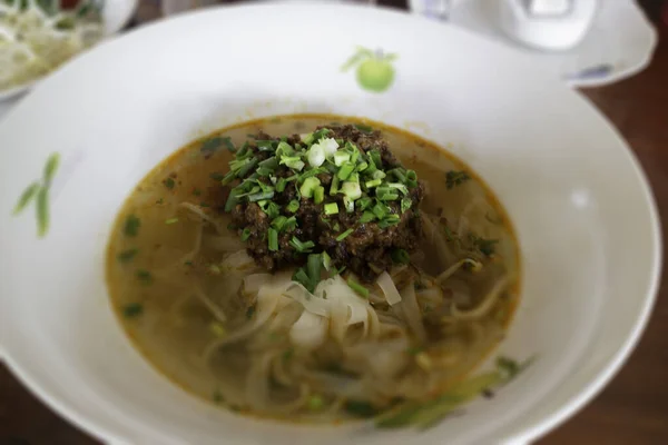 Local Thai Style Noodles Pork Soup Stock Photo — 스톡 사진