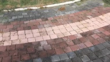 Kamu parkındaki yuvarlak alan, stok görüntüleri.