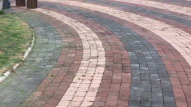 Açık hava parkında yürüyüş, stok görüntüleri.