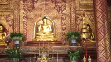 Phra Singha 'nın içinde Tayland Halk Tapınağı, stok görüntüleri