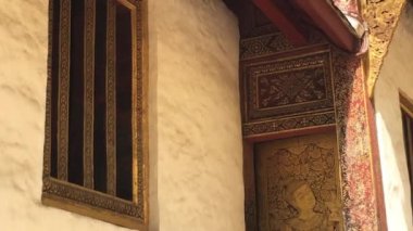 Phra Singha 'daki yürüyüş yolu. Tayland Halk Tapınağı, stok görüntüleri.
