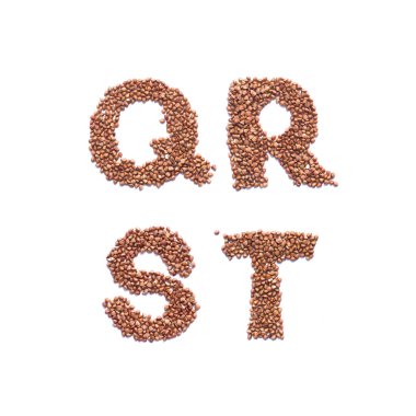 İngilizce alfabe. El yapımı buğday gelen mektuplar