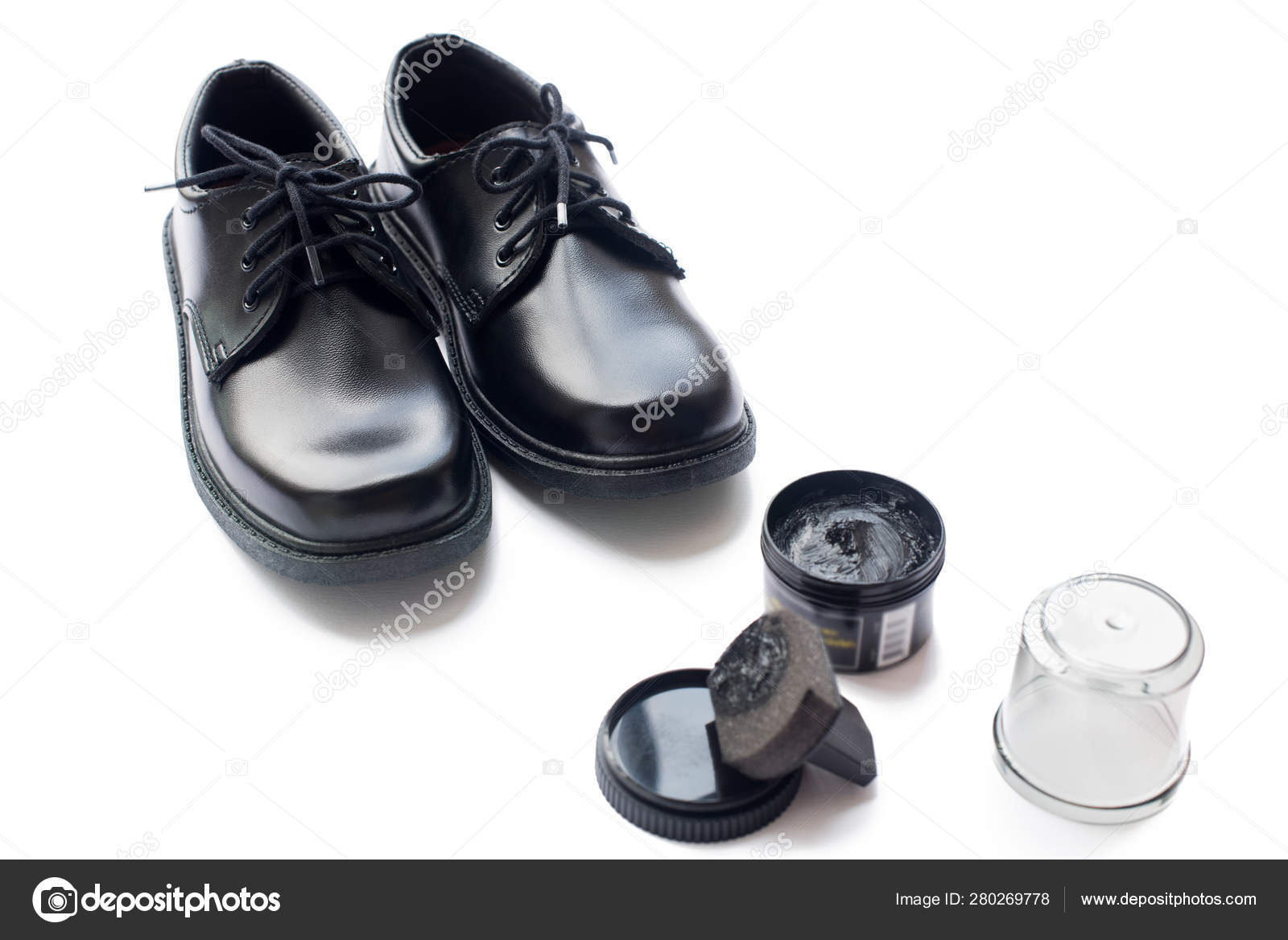black leather boot polish