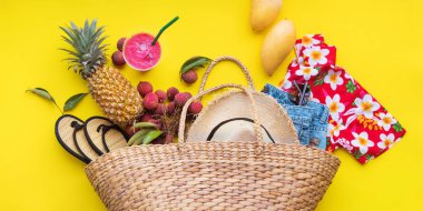 Set kadın şeyler aksesuarları plaj sezonu Straw