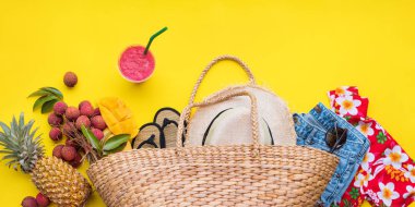 Set kadın şeyler aksesuarları plaj sezonu Straw