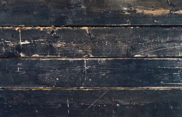 Negro Mordant Shabby Horizontal Plank Cracked Color Paint Fondo Madera — Foto de Stock