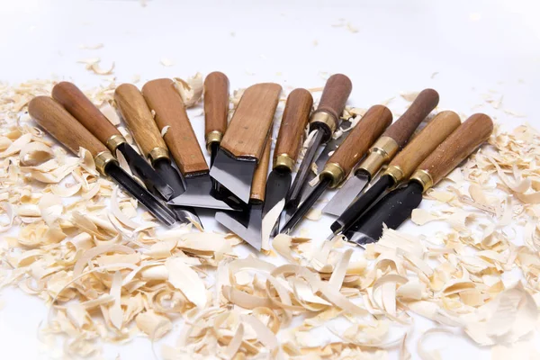 Set Sharp Chisels Woodcarving — Stock Photo, Image