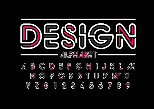 Ilustracja Wektorowa Alfabet Design — Wektor stockowy