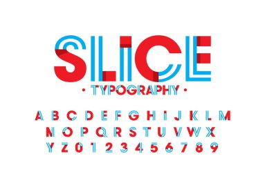 dilim soyut alfabe vektör çizim 