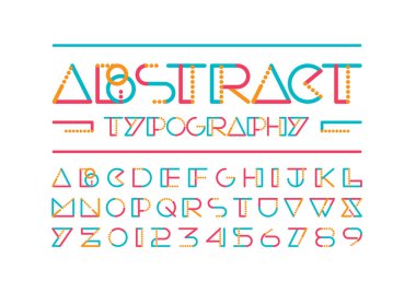 Soyut alfabe vektör çizim 