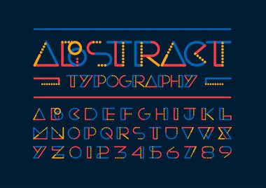 Soyut alfabe vektör çizim 