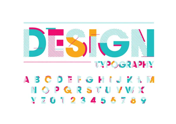 Design Abstract Alphabet Vector Illustration — Stock Vector