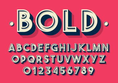 kalın soyut alfabe vektör çizim 