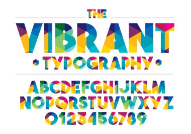 Canlı soyut alfabe vektör çizim 