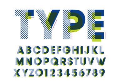 türü soyut alfabe vektör çizim 